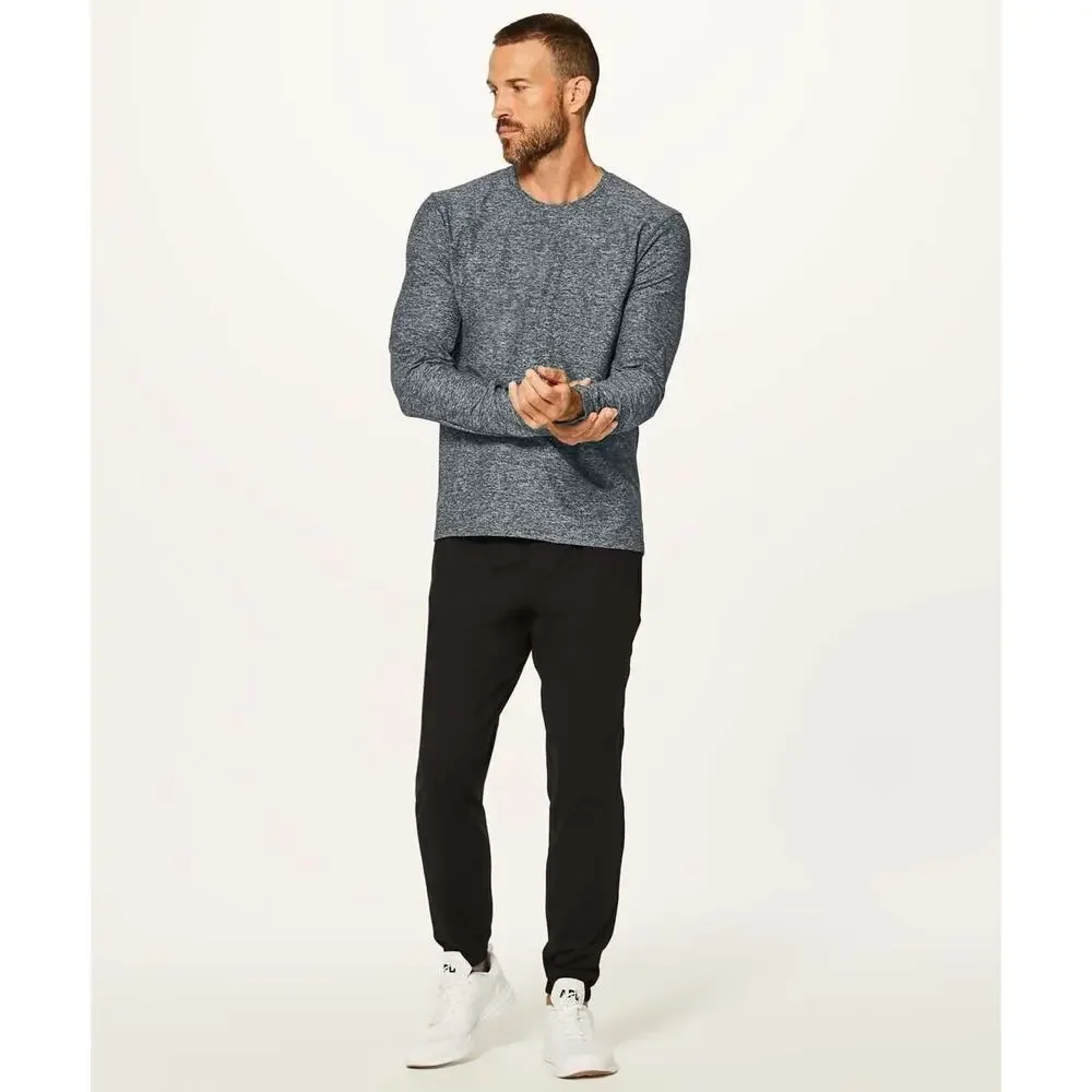 Lululemon Surge Warm Long Sleeve Heathered Melanite Gray Men's Size Medium - Picture 11 of 12